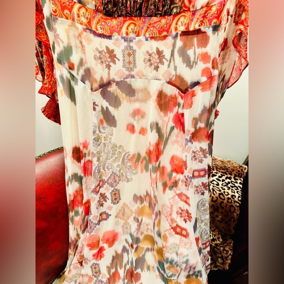 Anthropologie Akemi + Kin Alarie Ruffle Boho Dress, Size 2 in EUC - Picture 8 of 14